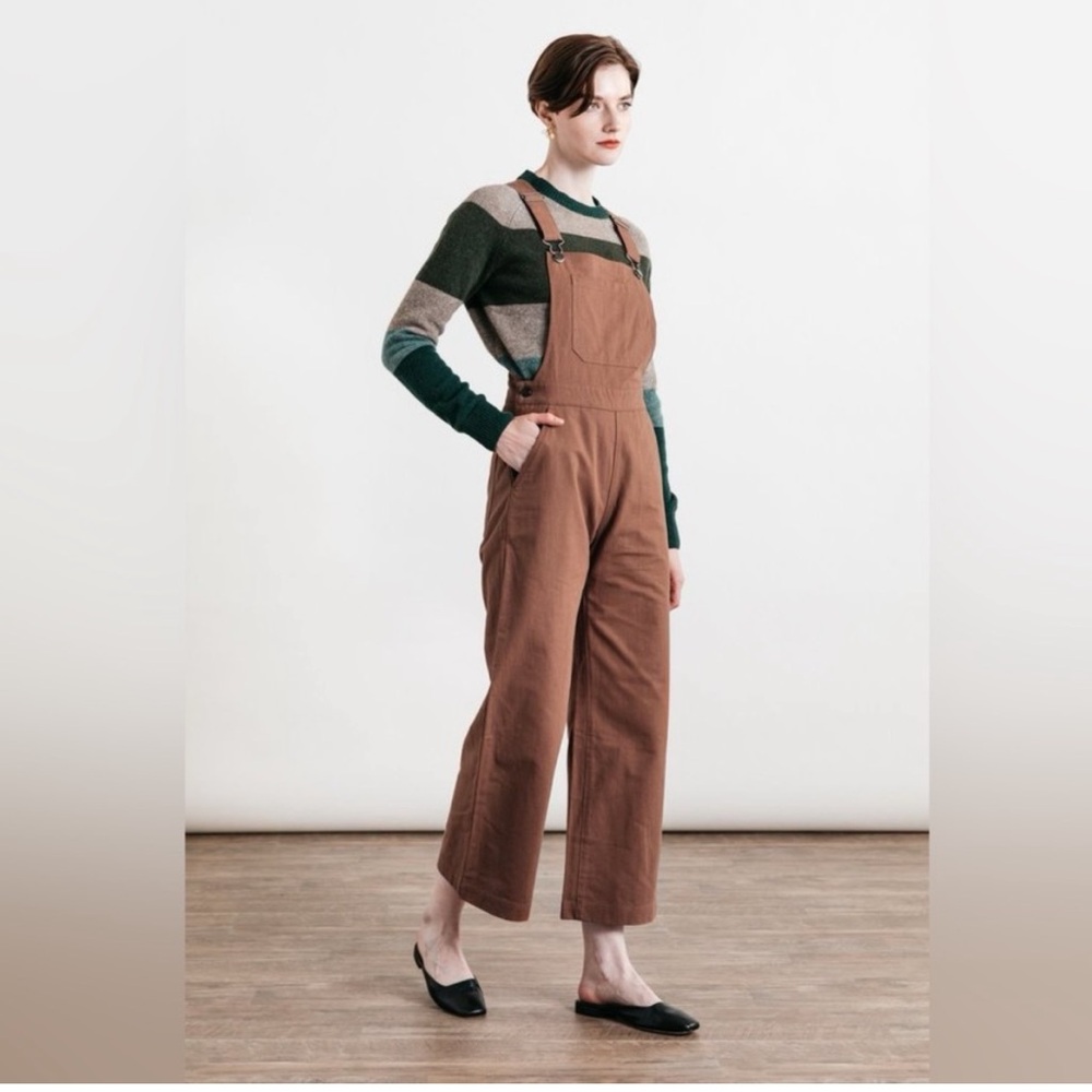 BRIDGE & BURN ROSCOE OVERALL - TERRACOTTA
high waist wide leg Sz 26 overall